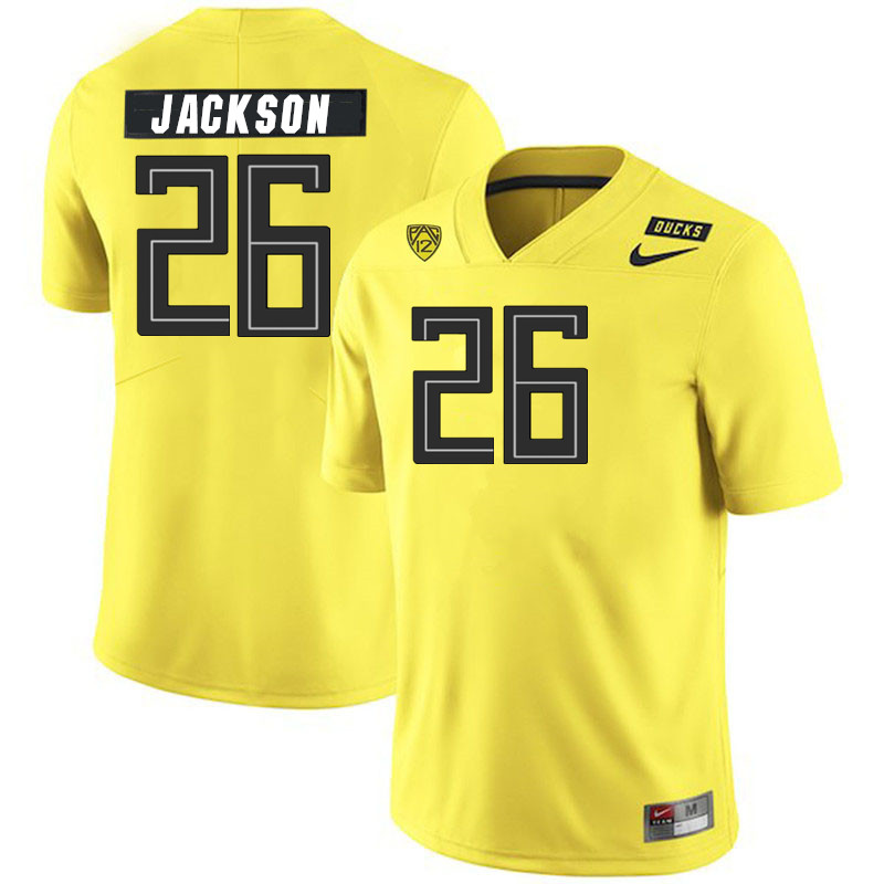 Men #26 Devon Jackson Oregon Ducks College Football Jerseys Stitched Sale-Yellow